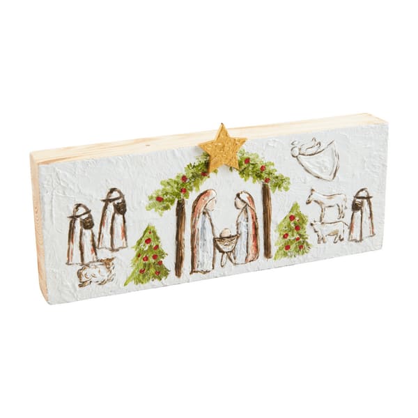 Nativity Plaque Flower Bouquet