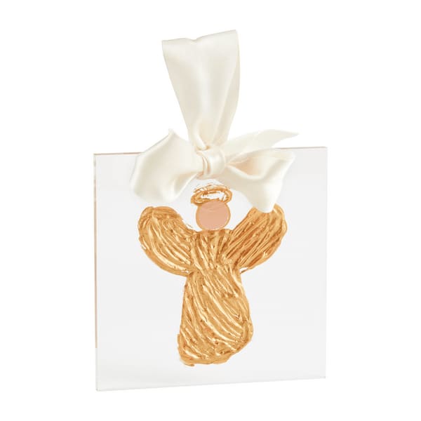 Nativity Gold Acrylic Ornament Flower Bouquet