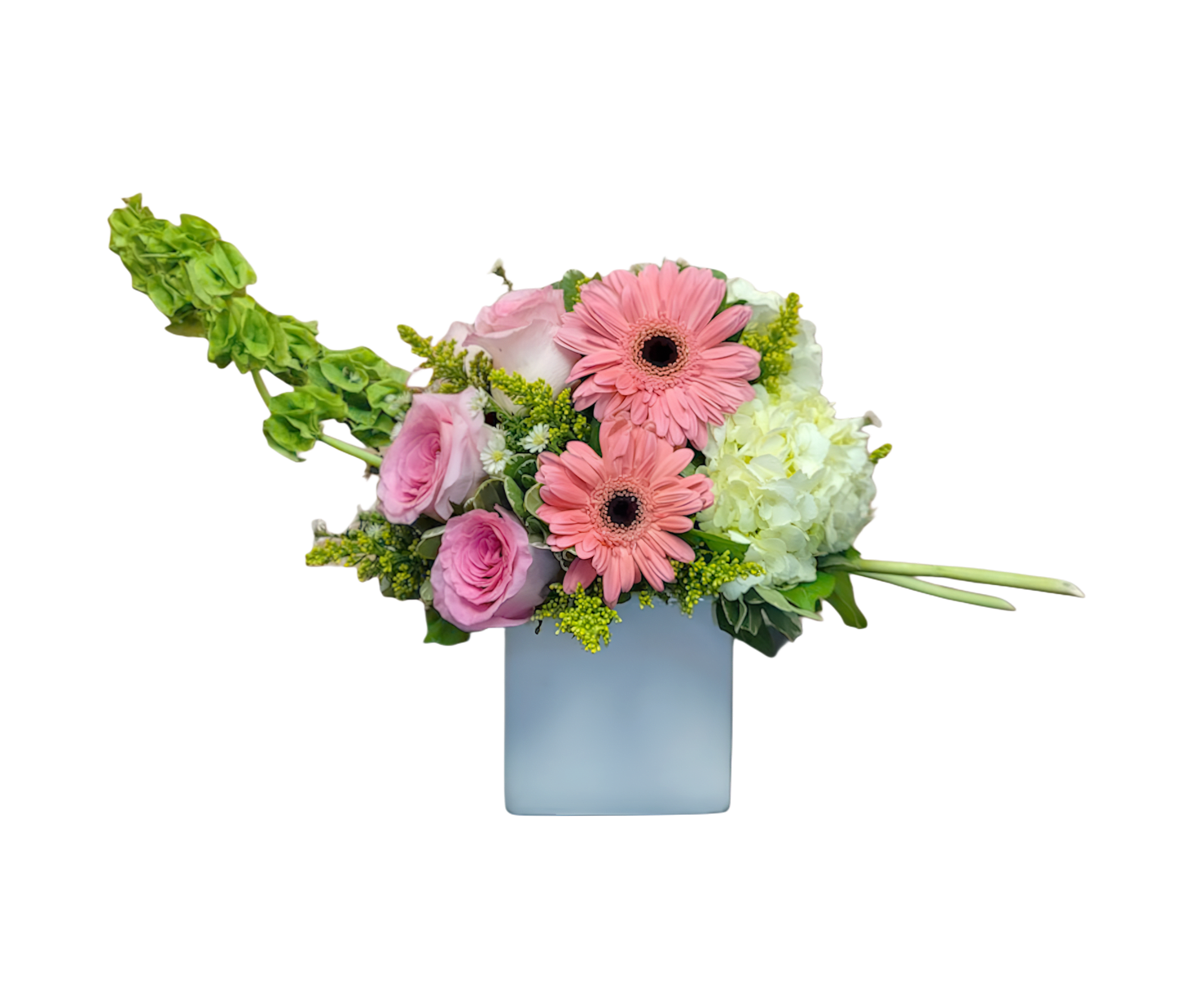 N-4 Arreglo de gerberas, hortensias y spray roses Flower Bouquet