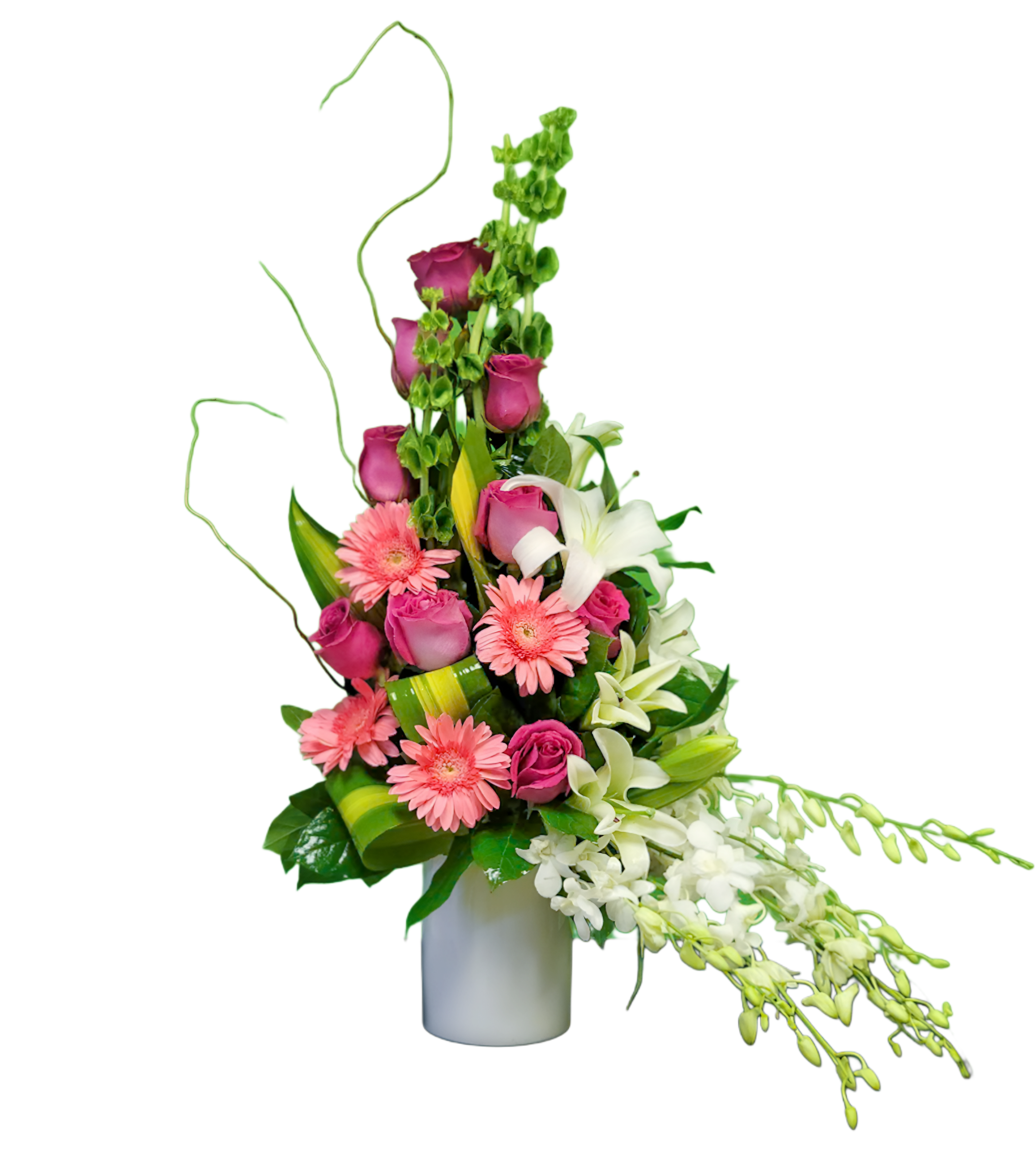 N-15 Arreglo de rosas, gerberas, orquídeas y lirios