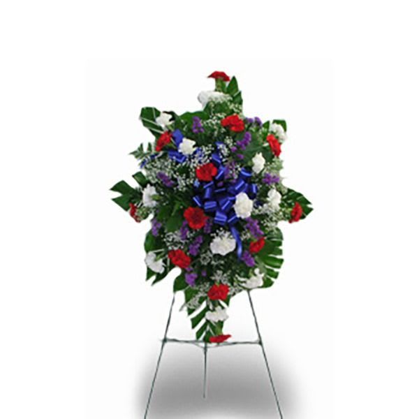 24 Carnation Easel Flower Bouquet