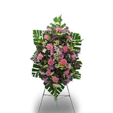 Pastel Mixed Flower Easel