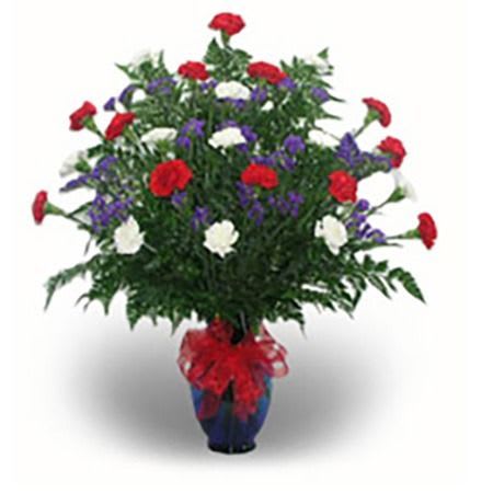 24 Carnation Vase Flower Bouquet