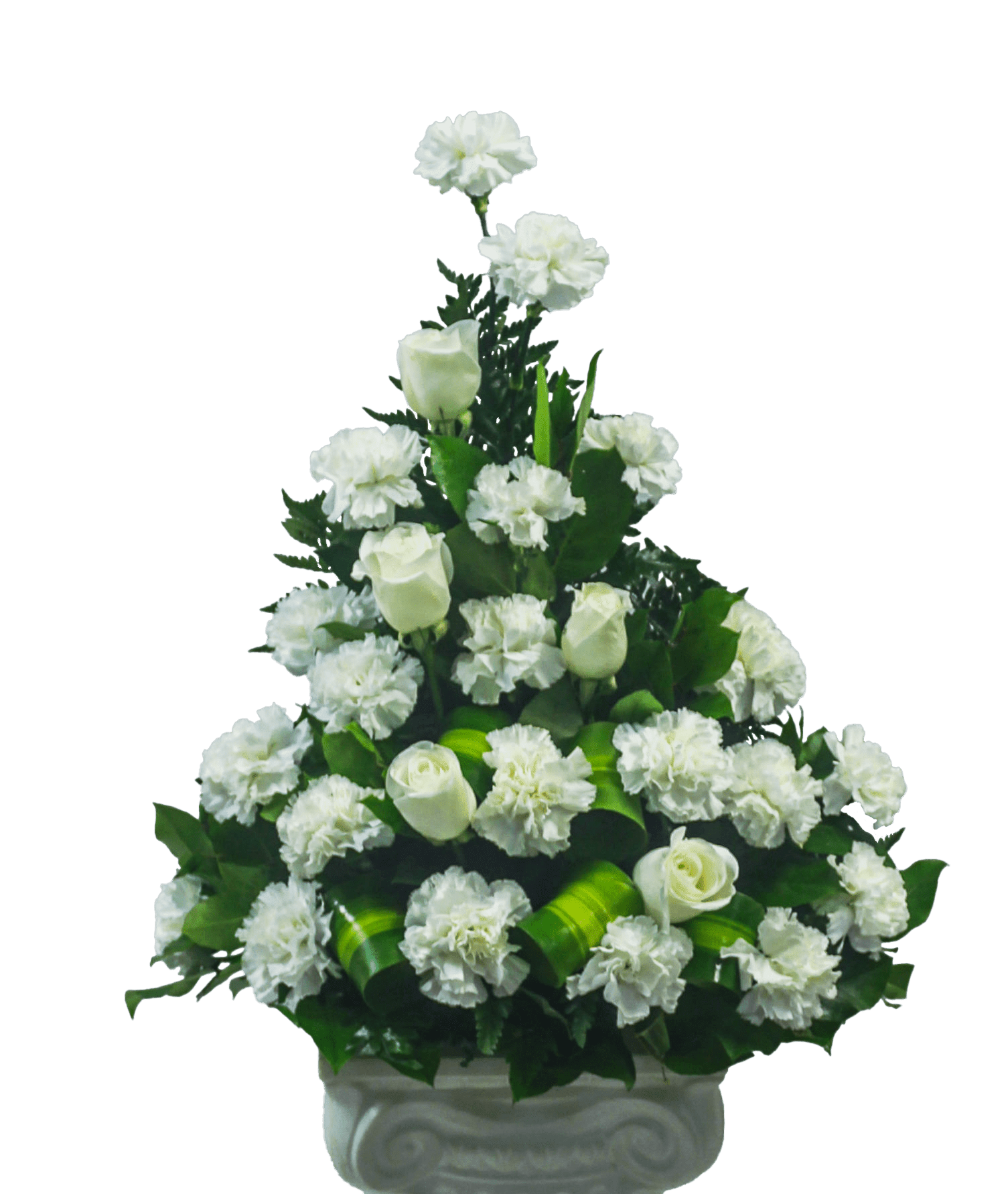 AF-24 Arreglo funeral de rosas y claveles