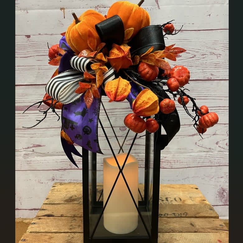 Halloween Pumpkin Silk (Artificial) Lantern