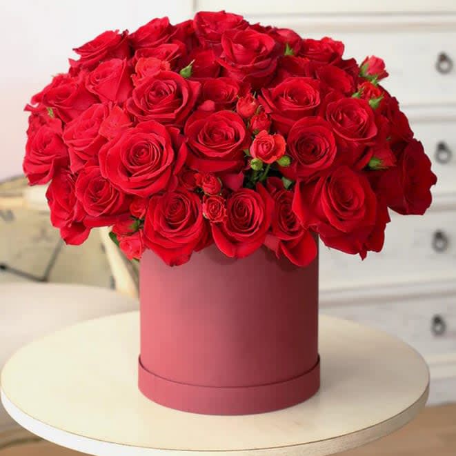 All Out Red Shades Flower Bouquet