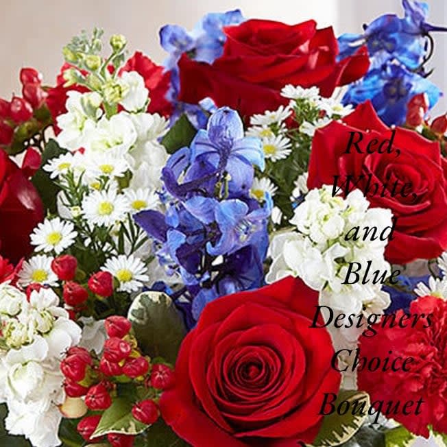 Red, White, and Blue Designers Choice Bouquet Flower Bouquet