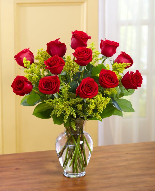 Fall Dozen Rose Vase