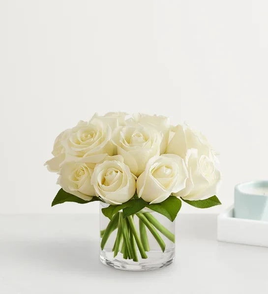 Contemporary White Roses