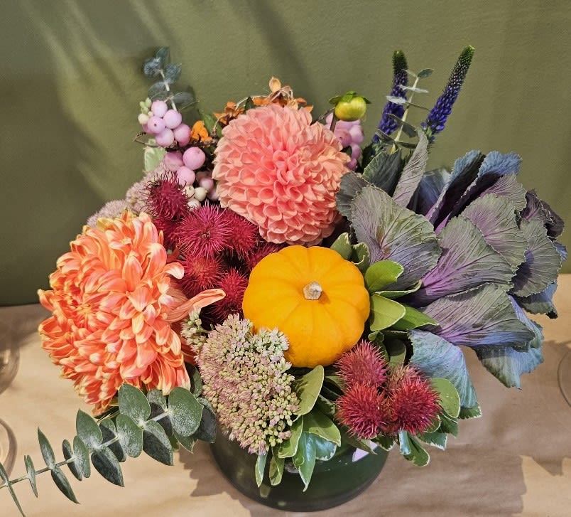 Amber Joy Vase Arrangement Flower Bouquet