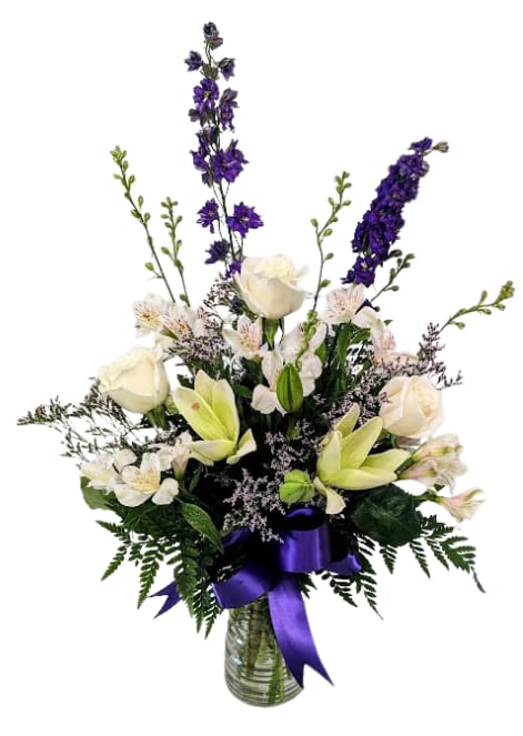 Ivory and Amethyst Blooms V-1446