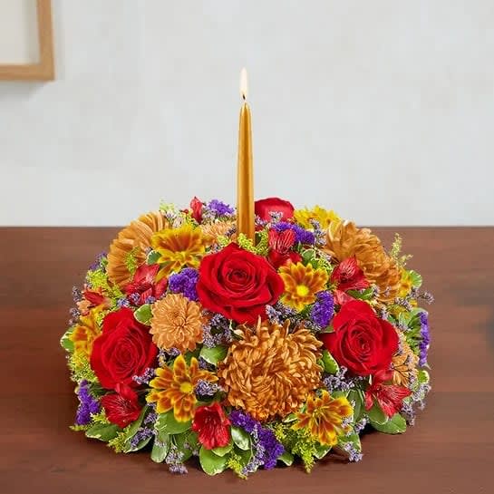 Brilliant Autumn Centerpiece Flower Bouquet