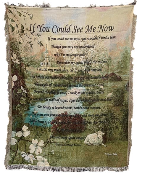 Tapestry Throw, "If You Could See Me Now," 50" x 60"