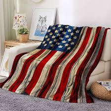 Quilted Throw, Flag, 50" x 60"