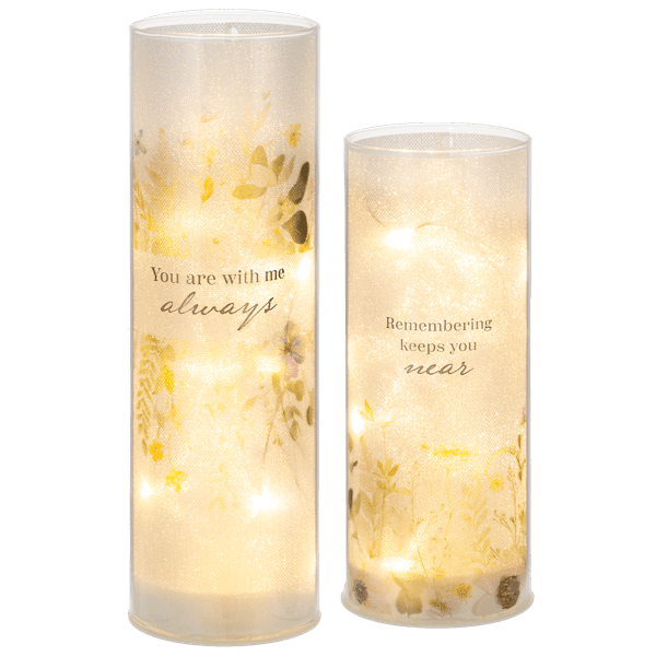 LED Light Up Bereavement Floral Pillar Flower Bouquet