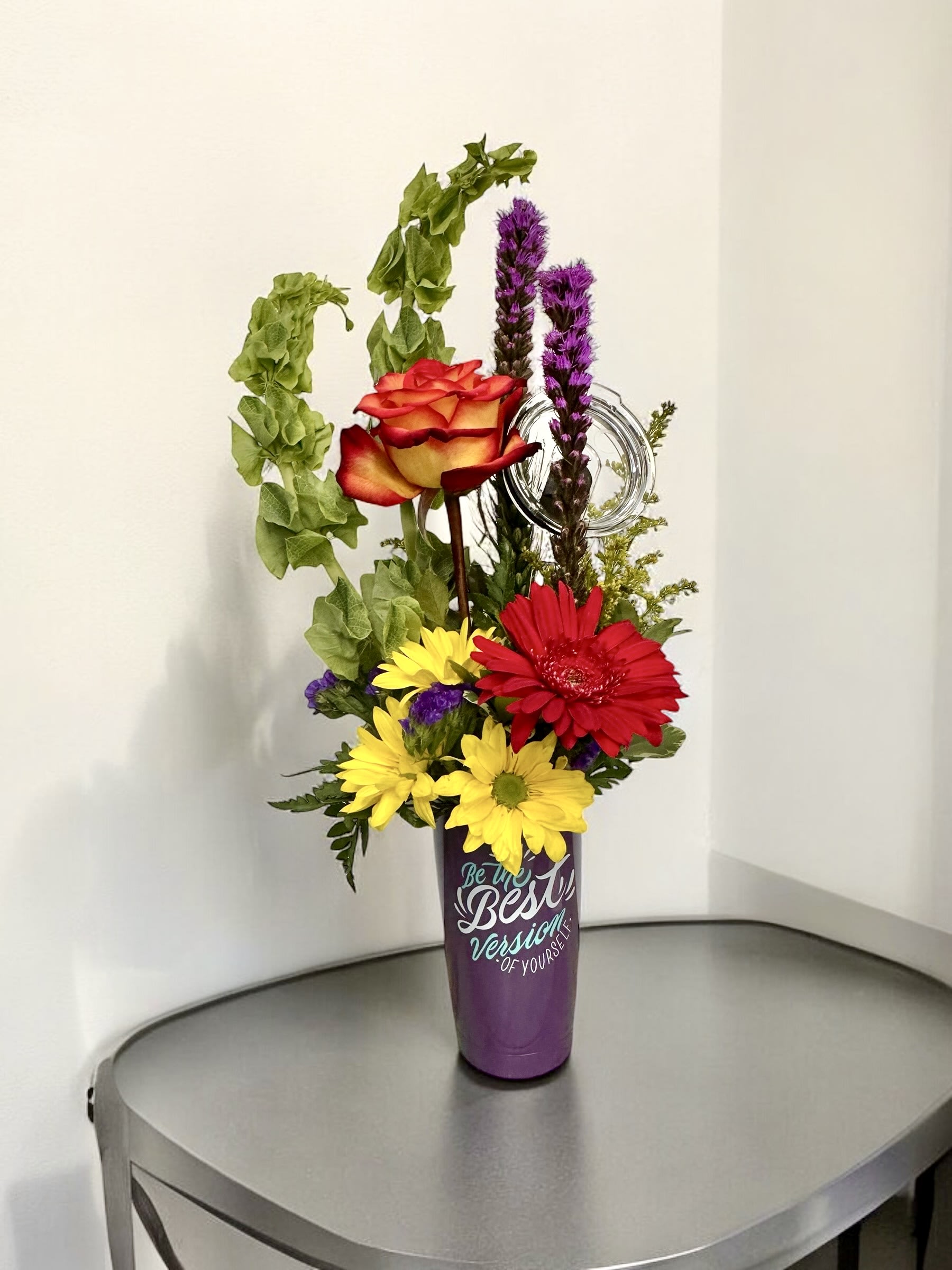 Be the Best Version of Yourself Tumbler Flower Bouquet