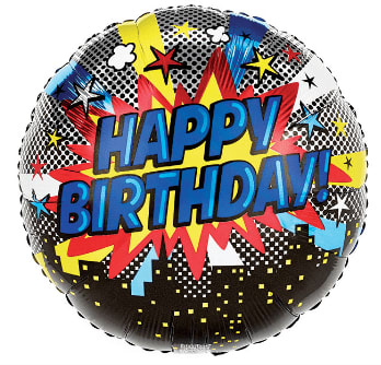 Happy Birthday Pop Art Balloon