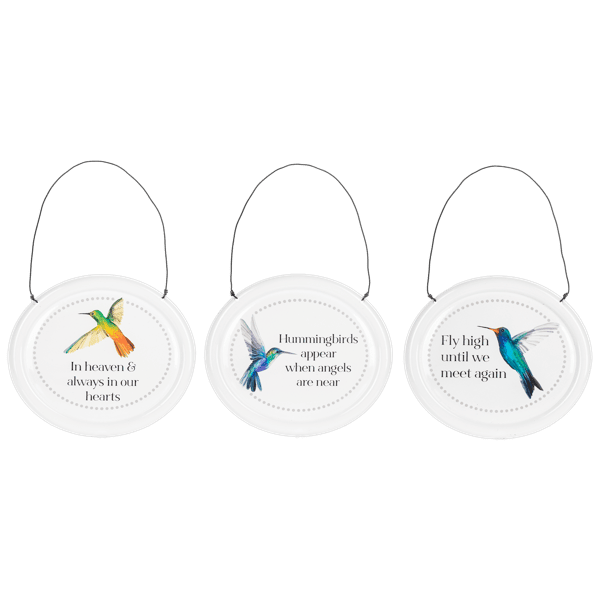 Hummingbird with Memorial Text Ornament