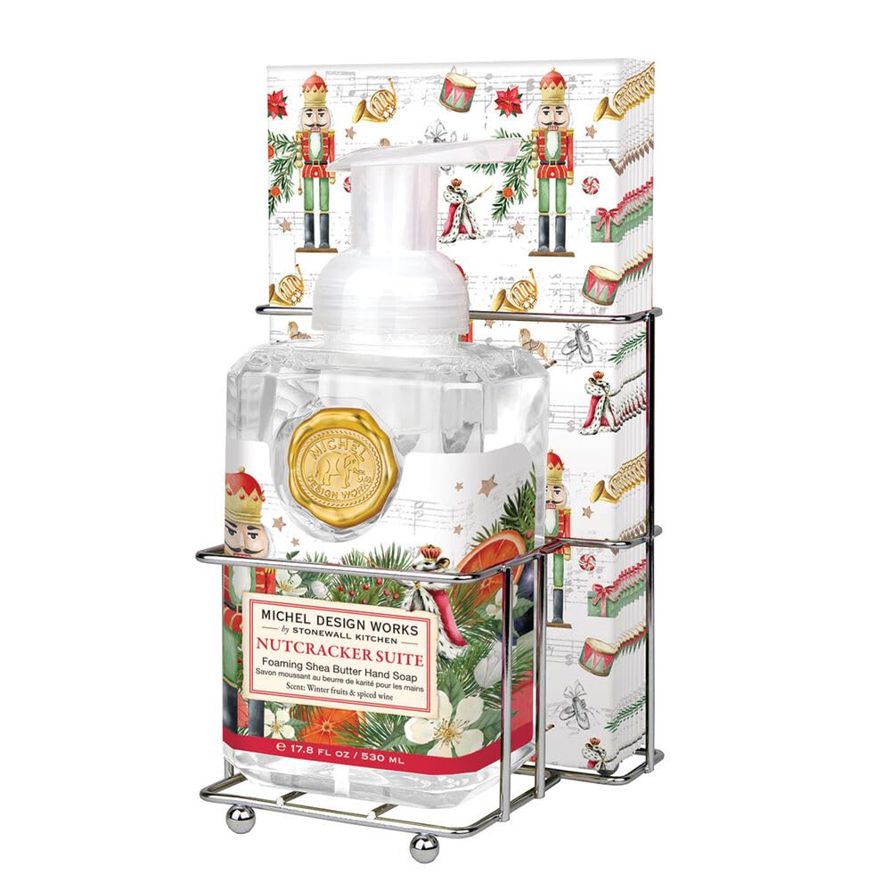 NUTCRACKER SUITE FOAMING HAND SOAP & HOSTESS NAPKIN SET