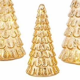 9.75'' GOLD MERCURY GLASS TREE