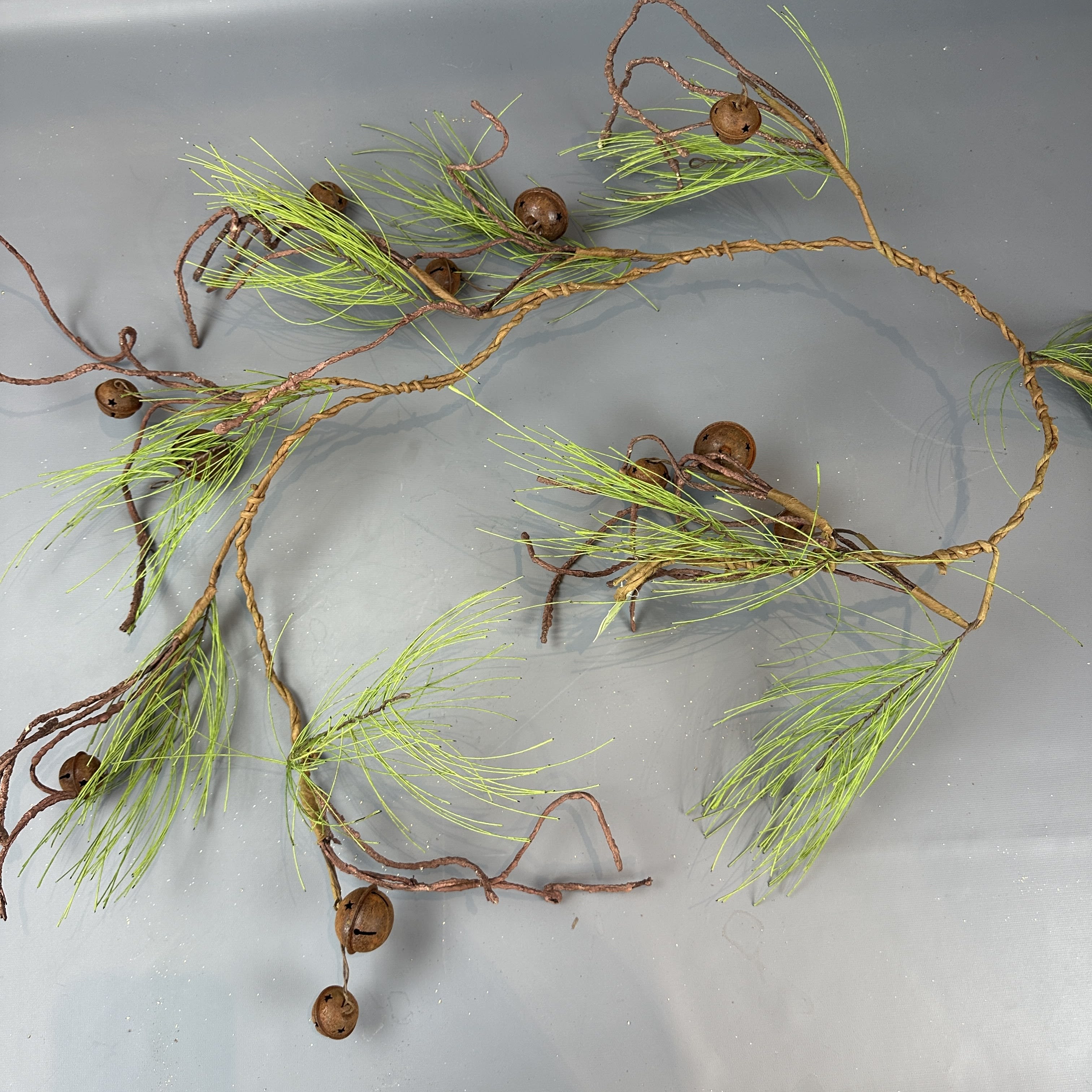 60'' LONG NEEDLE PINE JINGLE BELL GARLAND