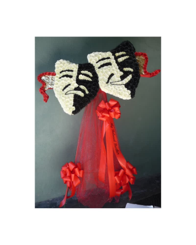 CUSTOM COMEDY/TRAGEDY MASKS Flower Bouquet