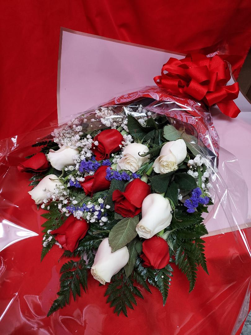 LOVE AND PURITY  WRAPPED Flower Bouquet