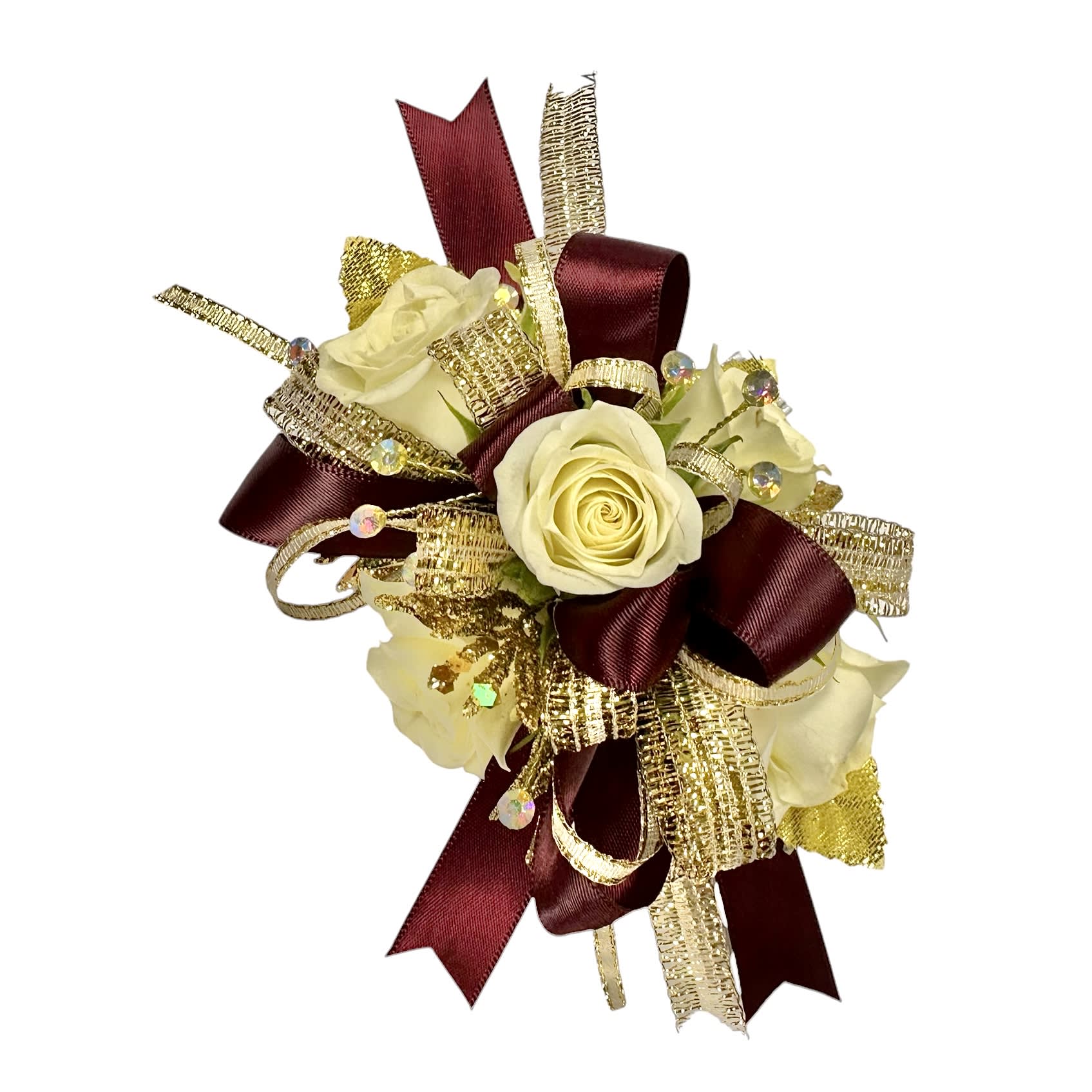 Burgundy Bijou Wristlet