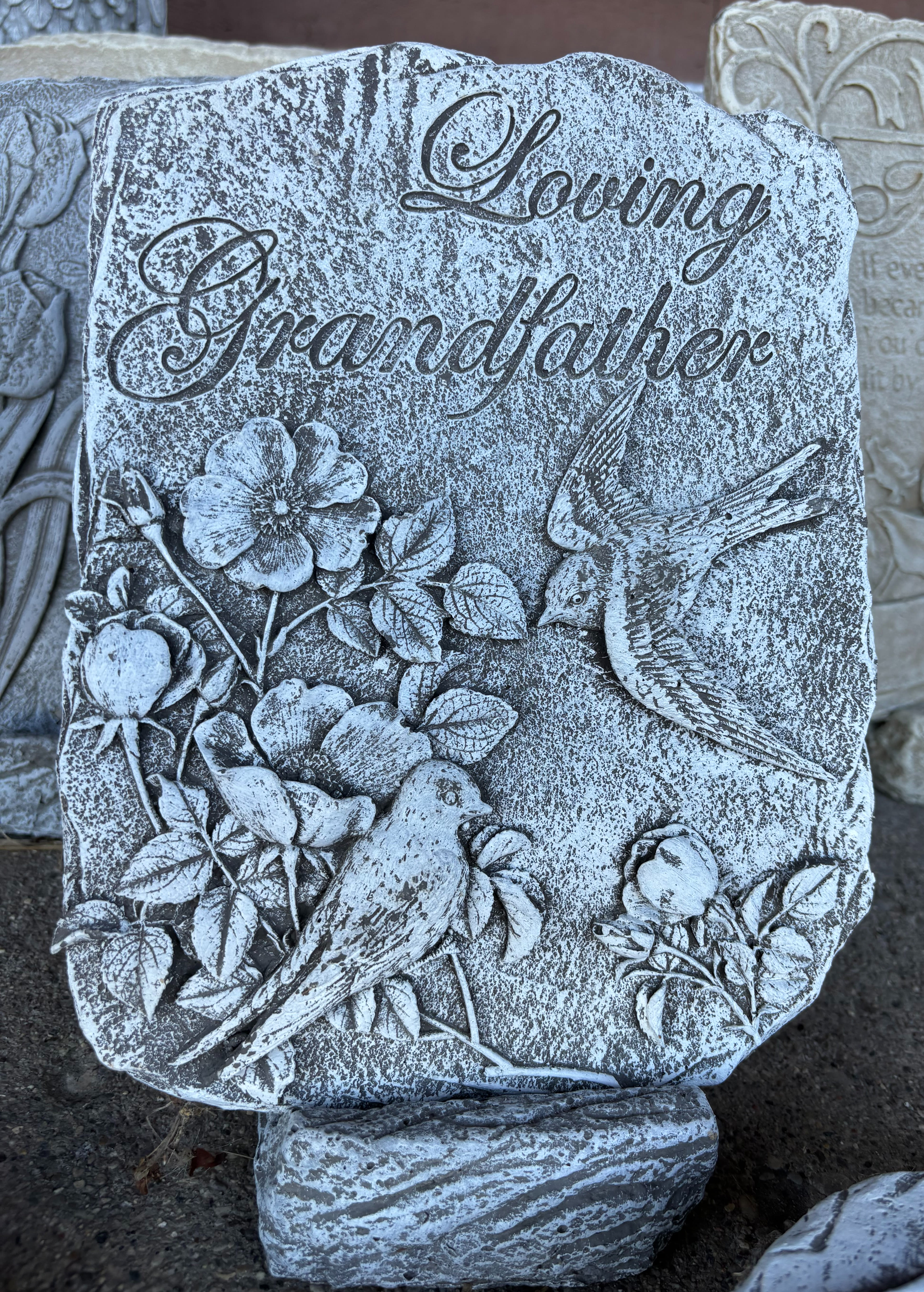 Loving Grandfather Concrete Garden Stone