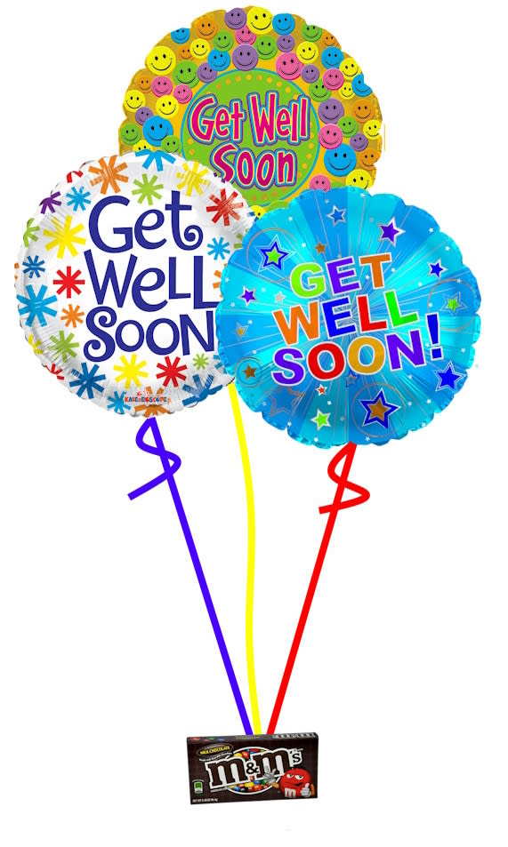 3 Get Well Balloons 