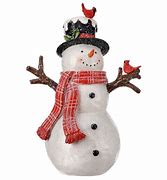 11'' RESIN SNOWMAN WITH HAT/ SCARF