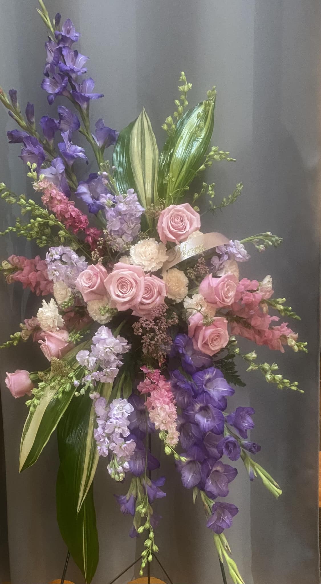 Angelic Pink Standing Spray Flower Bouquet