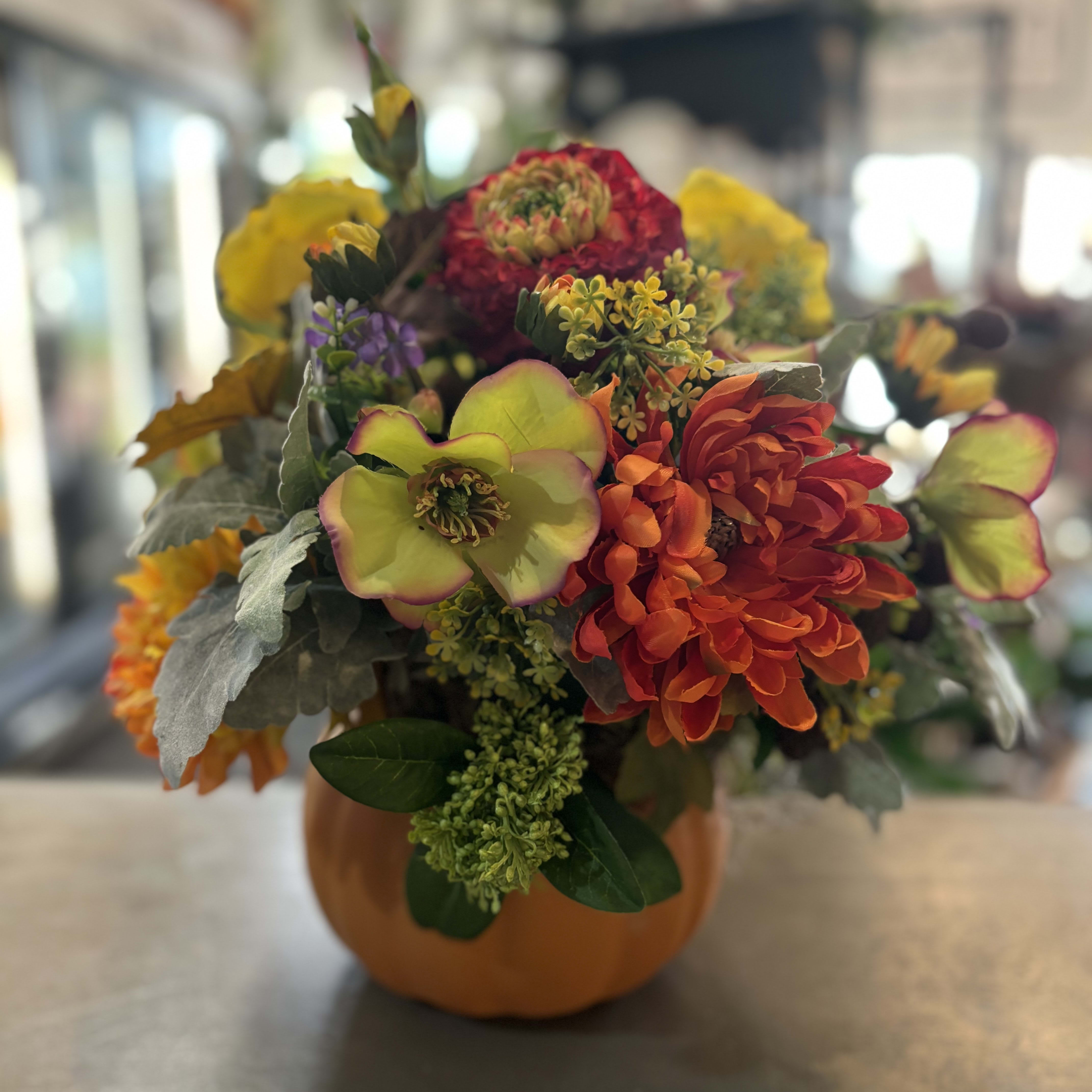 Pumpkin SILK Arrangement Flower Bouquet
