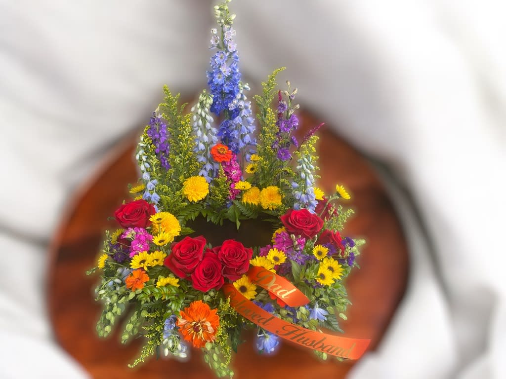Wildflower Cremation Wreath Flower Bouquet