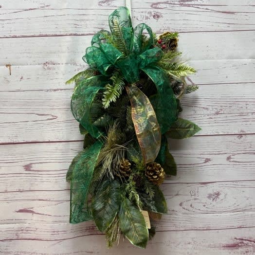 Greenful Goodness Holiday Silk (Artificial) Swag