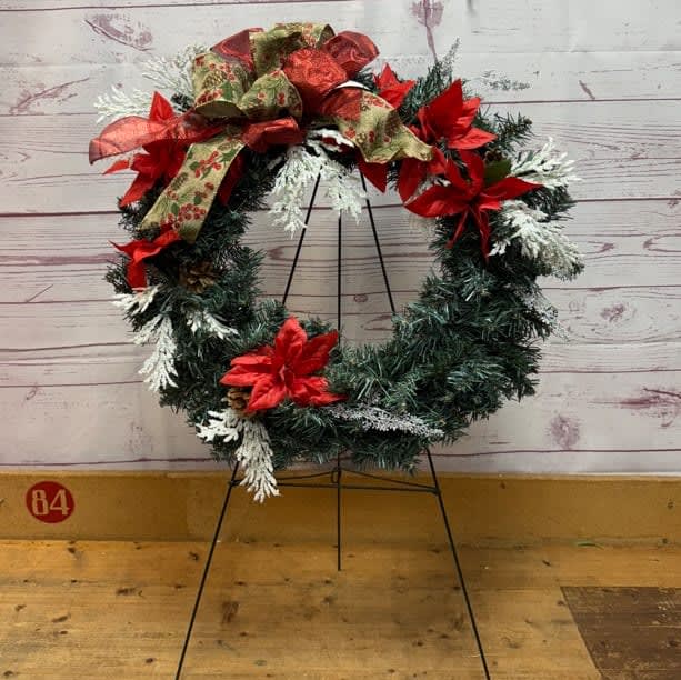 Holly Snow Cemetery Wreath Flower Bouquet