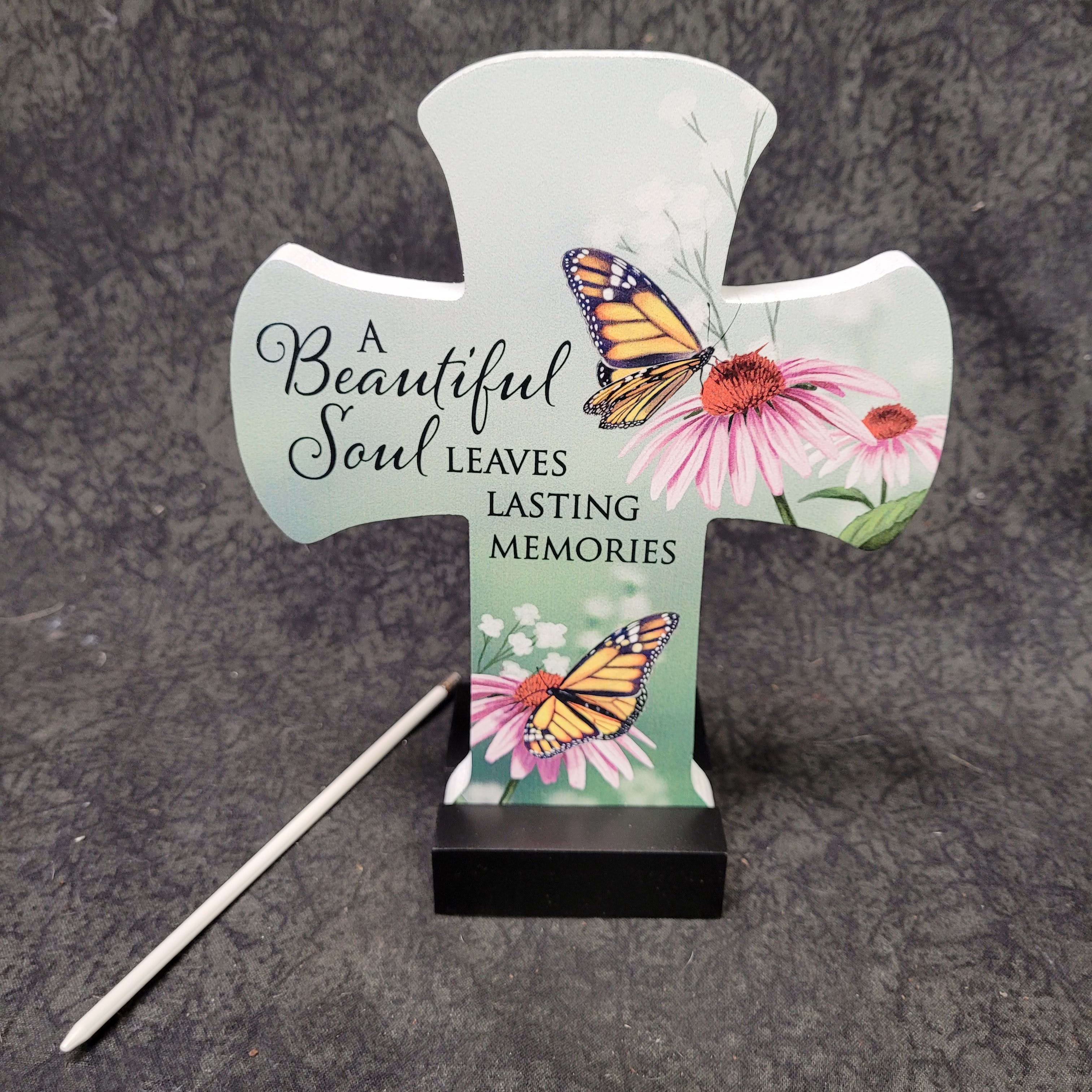 25506 - Pedistal/Stake Cross Flower Bouquet