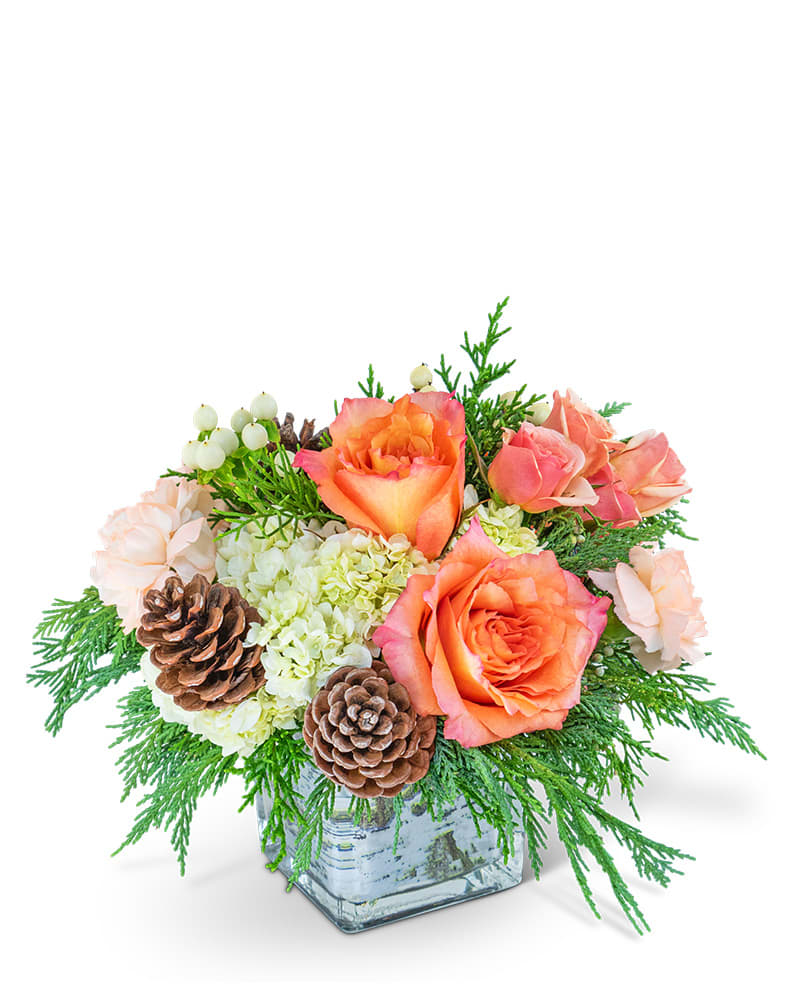 Frosted Peach Lane Flower Bouquet
