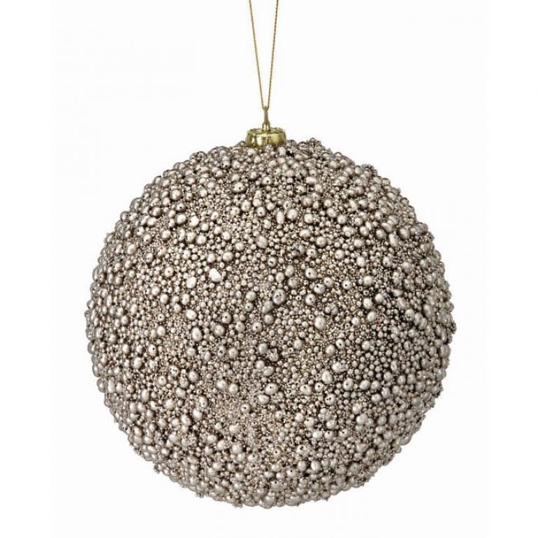 6'' GLITTER / MINI BEAD BALL ORNAMENT