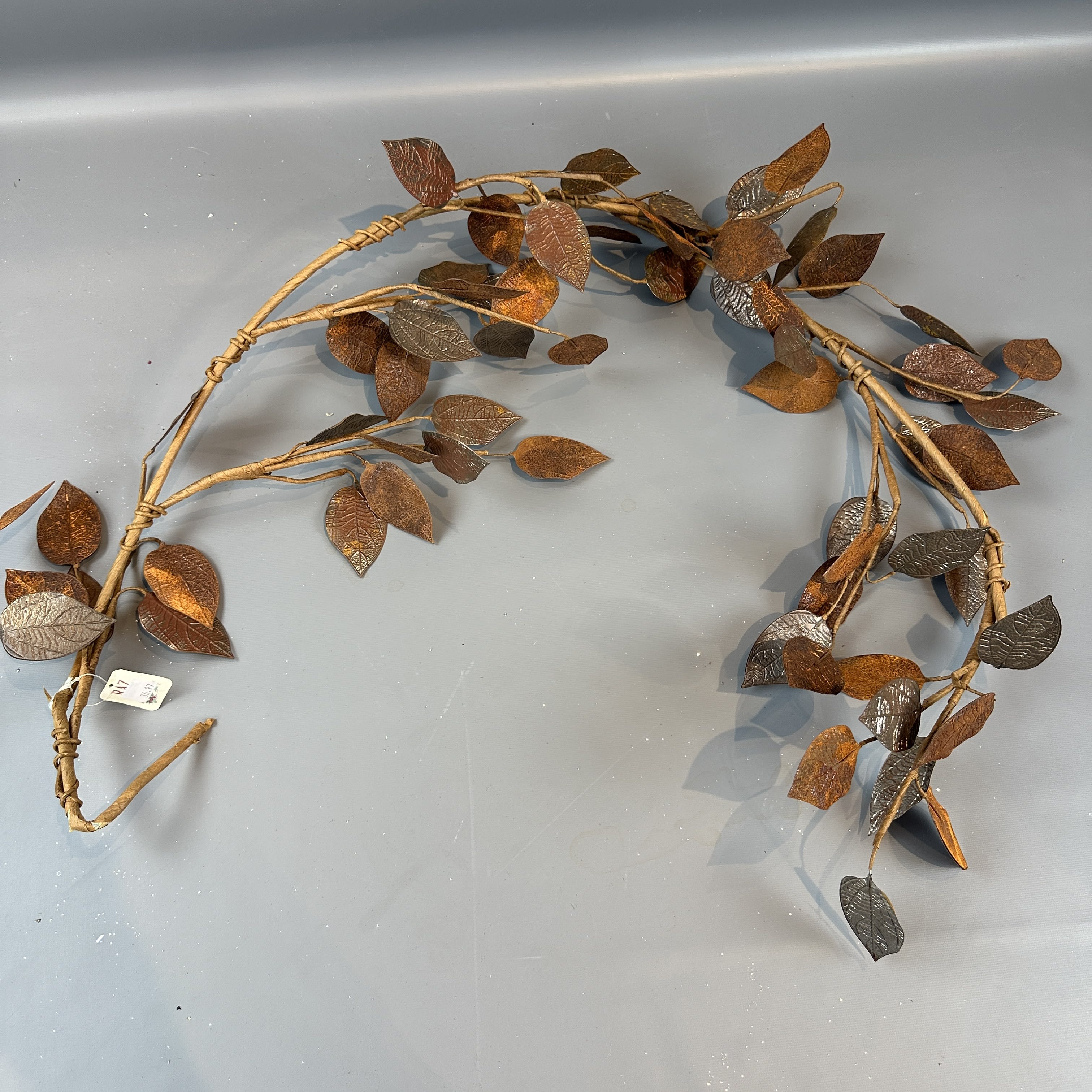 56'' BROWN METAL LEAF GARLAND