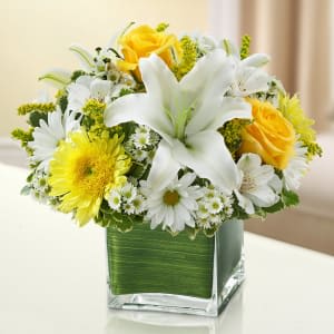 Healing Hope Bouquet – Yellow & White Flower Bouquet
