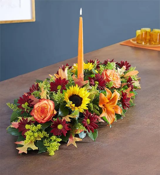 Fields of Europe for Fall Centerpiece Flower Bouquet