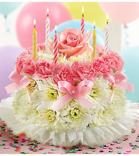 BIRTHDAY FLOWER CAKE PASTEL