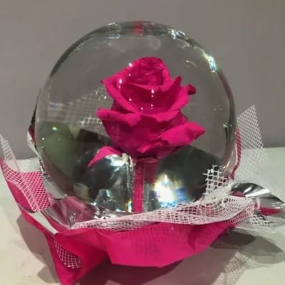 Pink Rose Globe Flower Bouquet