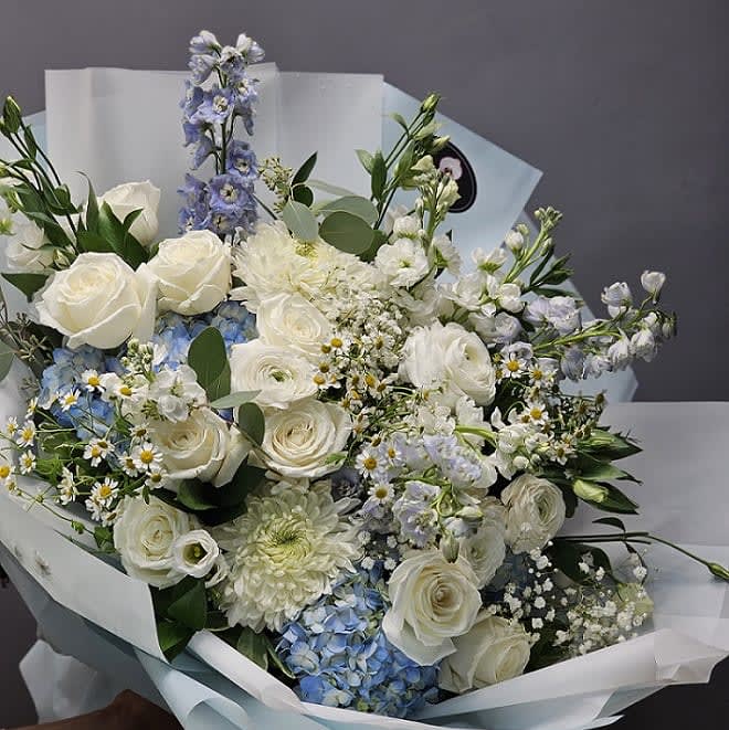 Margot in Blue Flower Bouquet