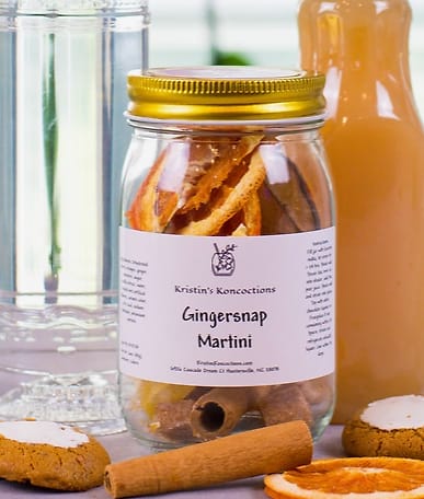 Mason Jar Cocktail Infusion - Gingersnap Martini
