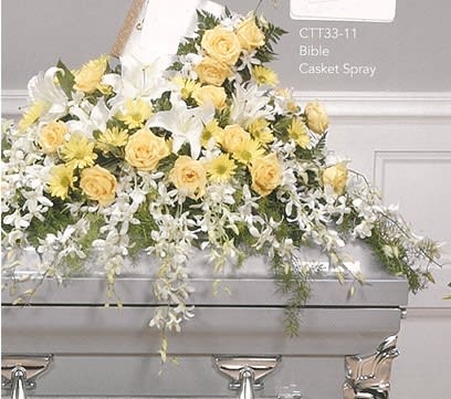 Bible Casket Spray(Without Bible)