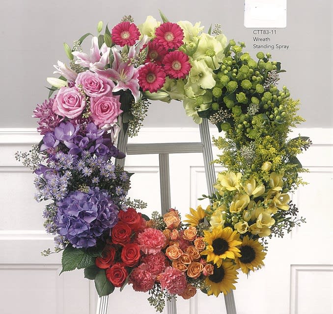 Wreath Standing Spray Flower Bouquet