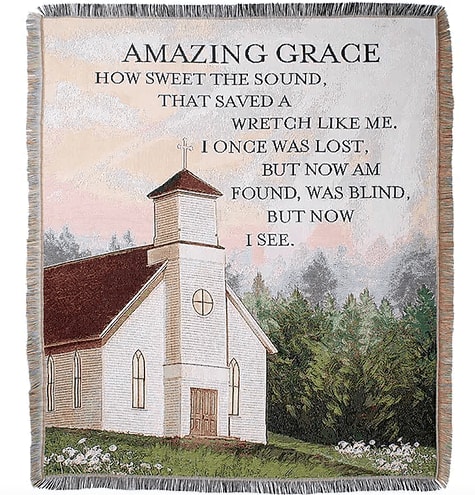 Amazing Grace Woven Throw Tapestry