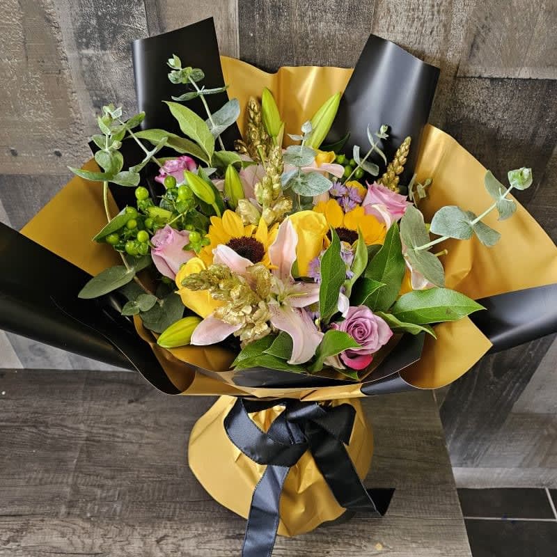 Wake Forest Delight Wrapped Bouquet Flower Bouquet